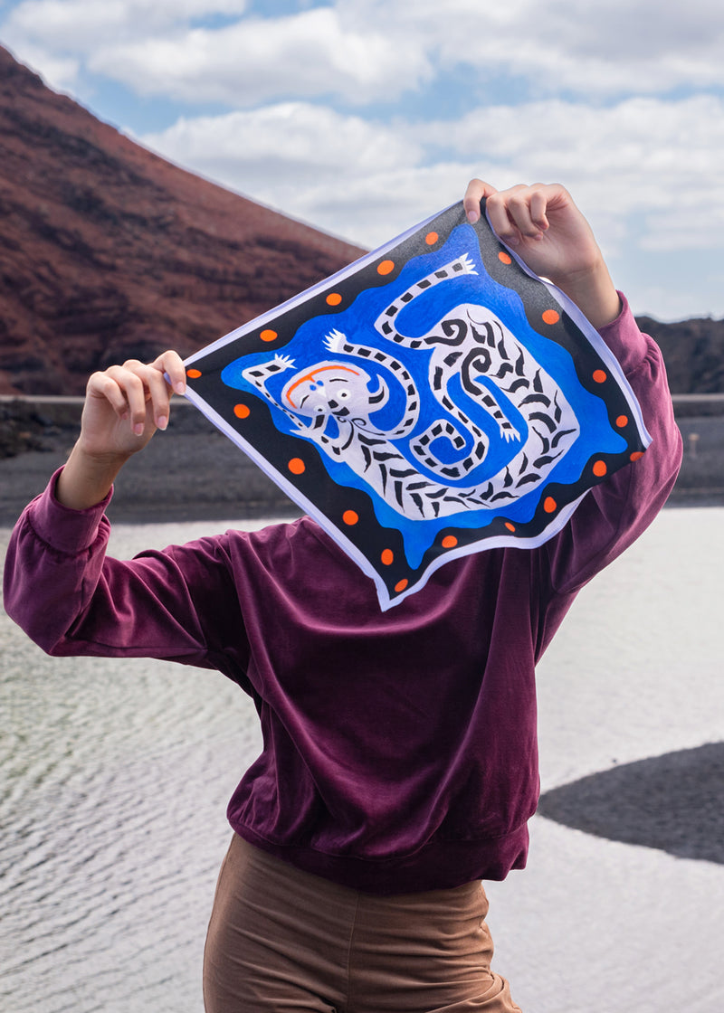 Foulard Blue Dragon