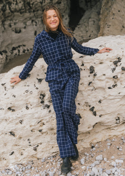 Frances Jumpsuit Blue Square