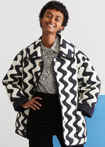 Zig Zag cotton-blend jacket